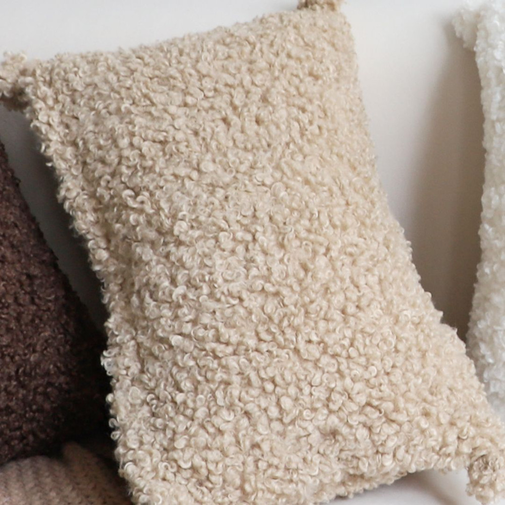 SOGA 2X 30x50cm Caramel Boucle Luxury Pillowcase 3