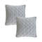 SOGA 2X 45cm Light Gray Diamond Knit Pillowcase 1
