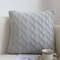 SOGA 2X 45cm Light Gray Diamond Knit Pillowcase 0