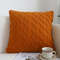 SOGA 2X 45cm Burnt Orange Diamond Knit Pillowcase 0