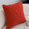 SOGA 2X 45cm Classic Red Diamond Knit Pillowcase 6