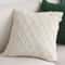 SOGA 2X 45cm Cream Cable Knit Diamond Pattern Pillow Cover 2