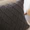 SOGA 2X 45cm Charcoal Grey Cable Knit Pillow Cover 3