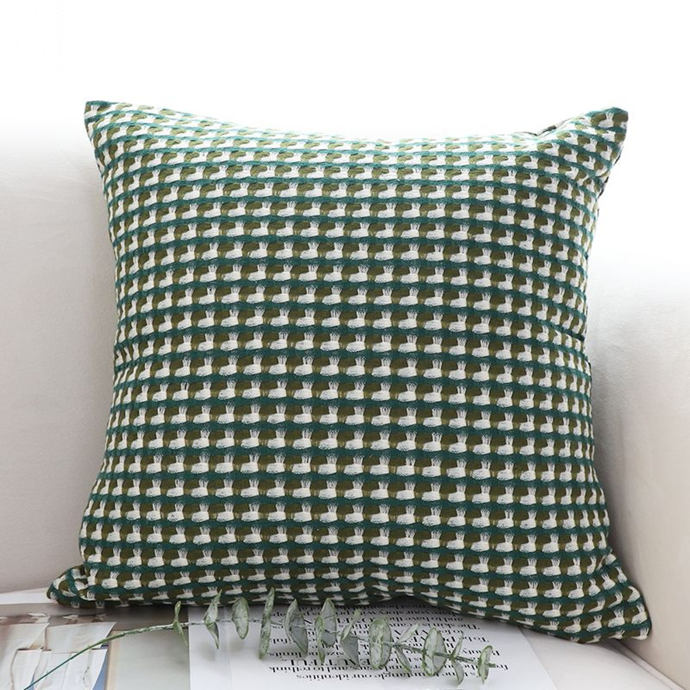 SOGA 2X 45cm Forest Green Geometric Pillow Cover 0