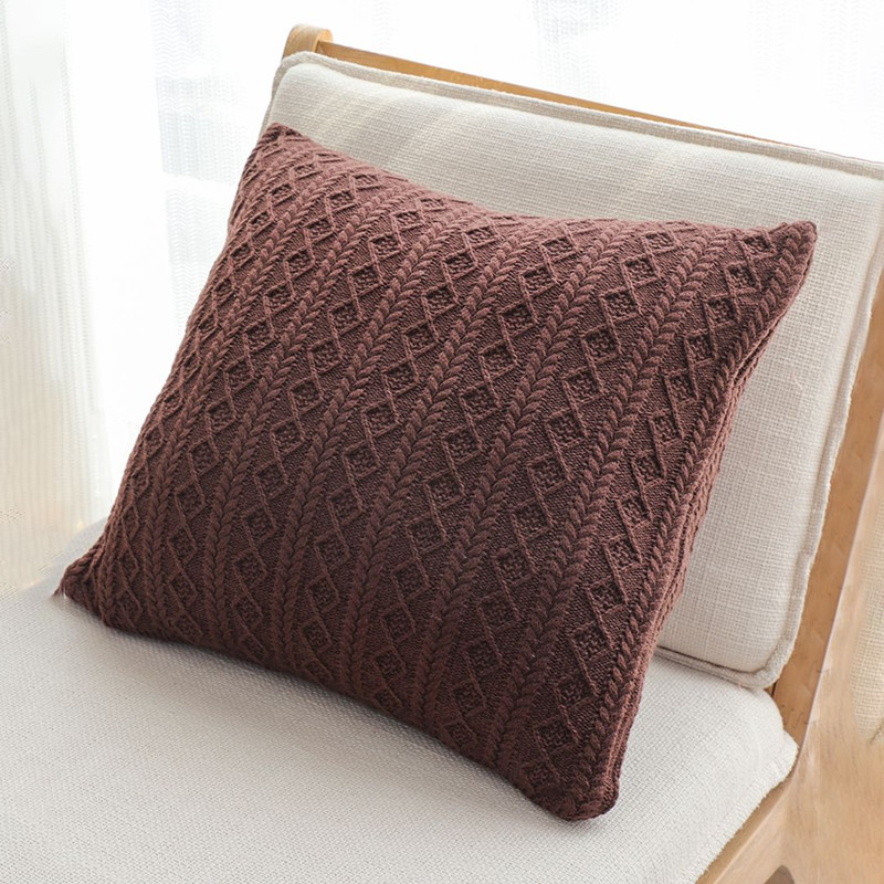 SOGA 2X 45cm Cable Knit Luxury Pillowcase 4