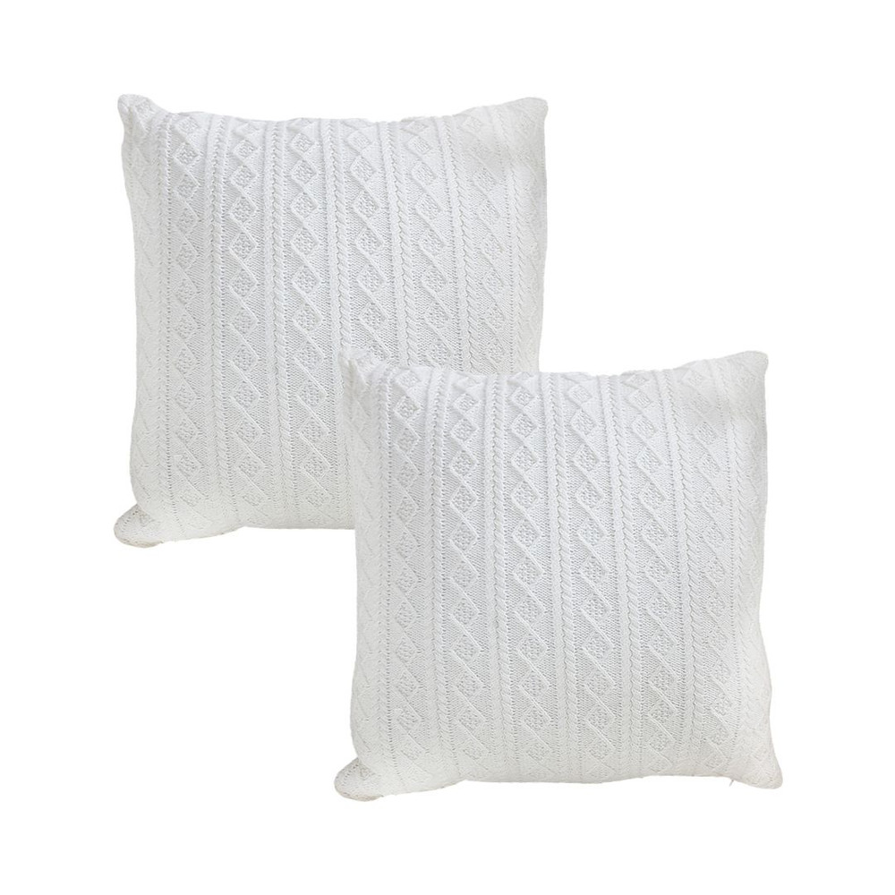SOGA 2X 45cm Cable Knit Pure Pillowcase 1