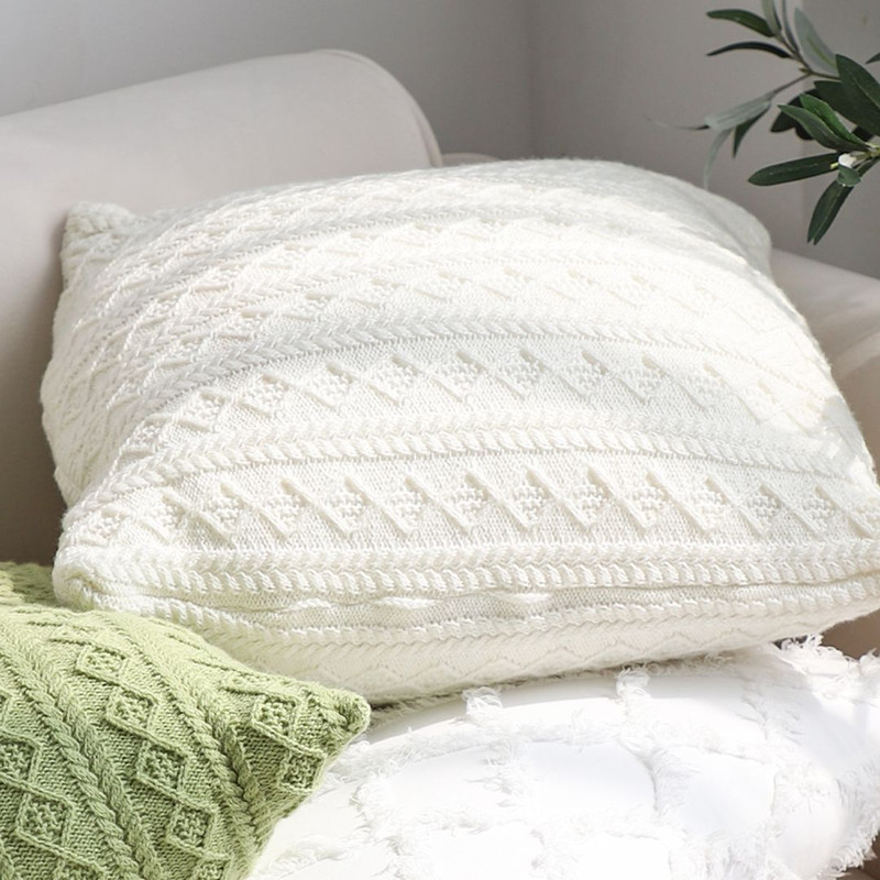 SOGA 2X 45cm Cable Knit Pure Pillowcase 3