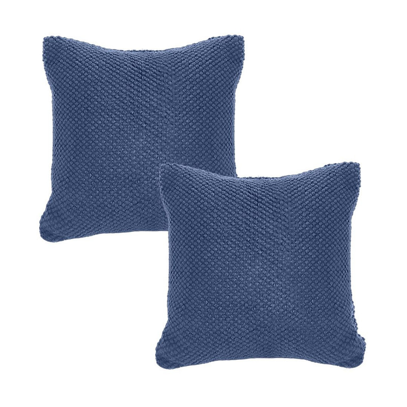 SOGA 2X 45cm Textured Navy Pillowcase 1