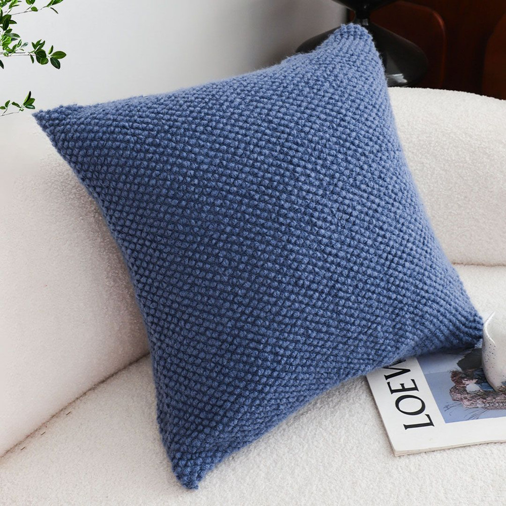 SOGA 2X 45cm Textured Navy Pillowcase 2