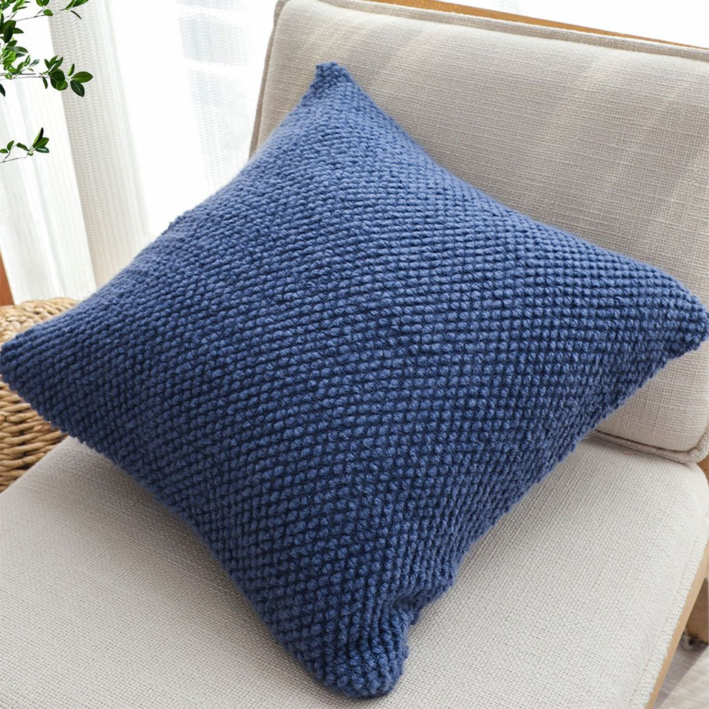 SOGA 2X 45cm Textured Navy Pillowcase 3