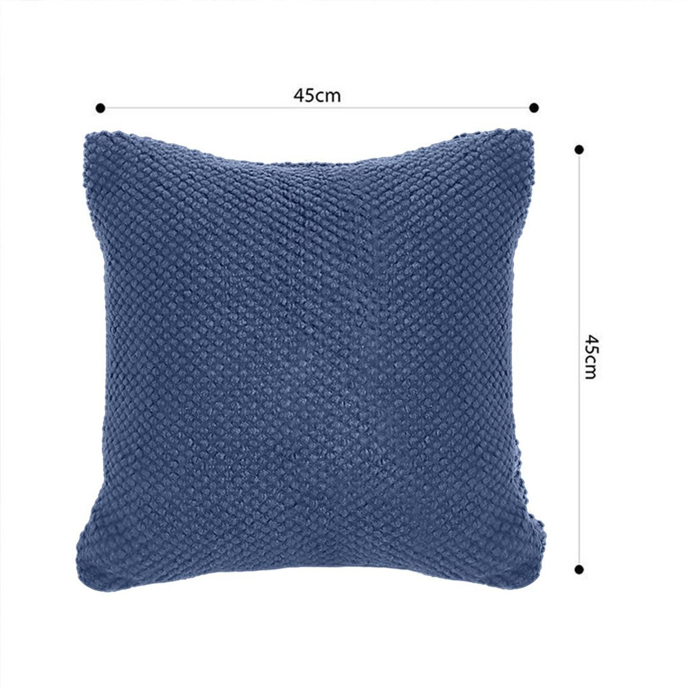 SOGA 2X 45cm Textured Navy Pillowcase 4