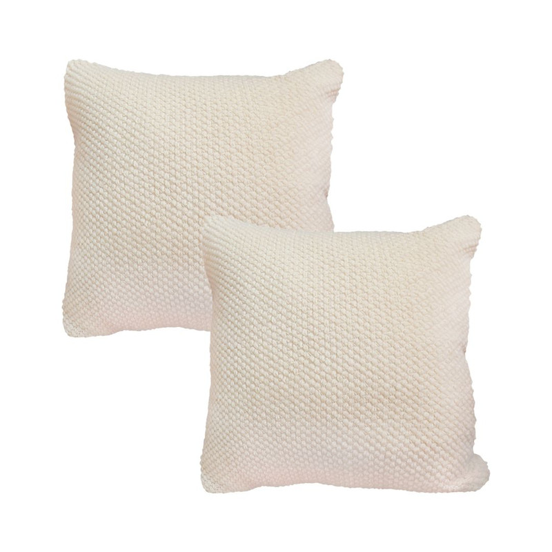 SOGA 2X 45cm Textured Cream Pillowcase 1