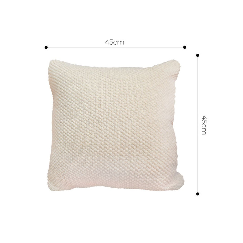 SOGA 2X 45cm Textured Cream Pillowcase 2
