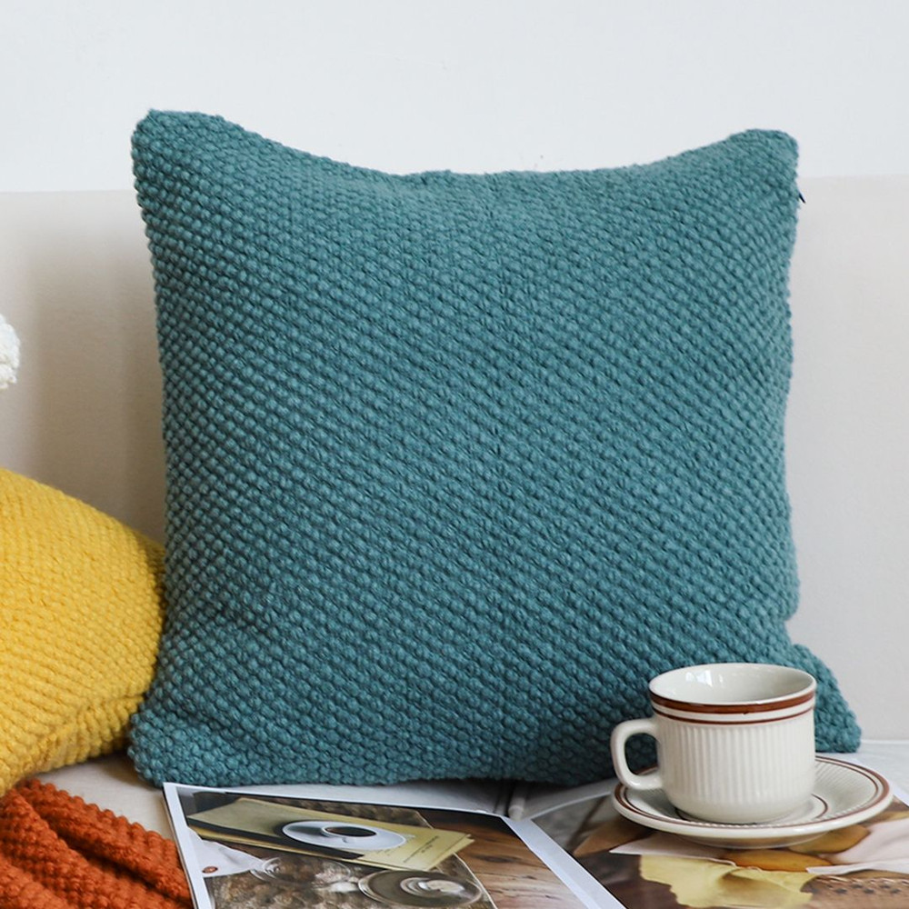 SOGA 2X 45cm Textured Teal Pillowcase 3