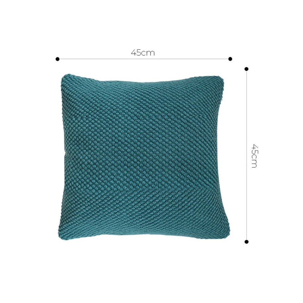 SOGA 2X 45cm Textured Teal Pillowcase 5