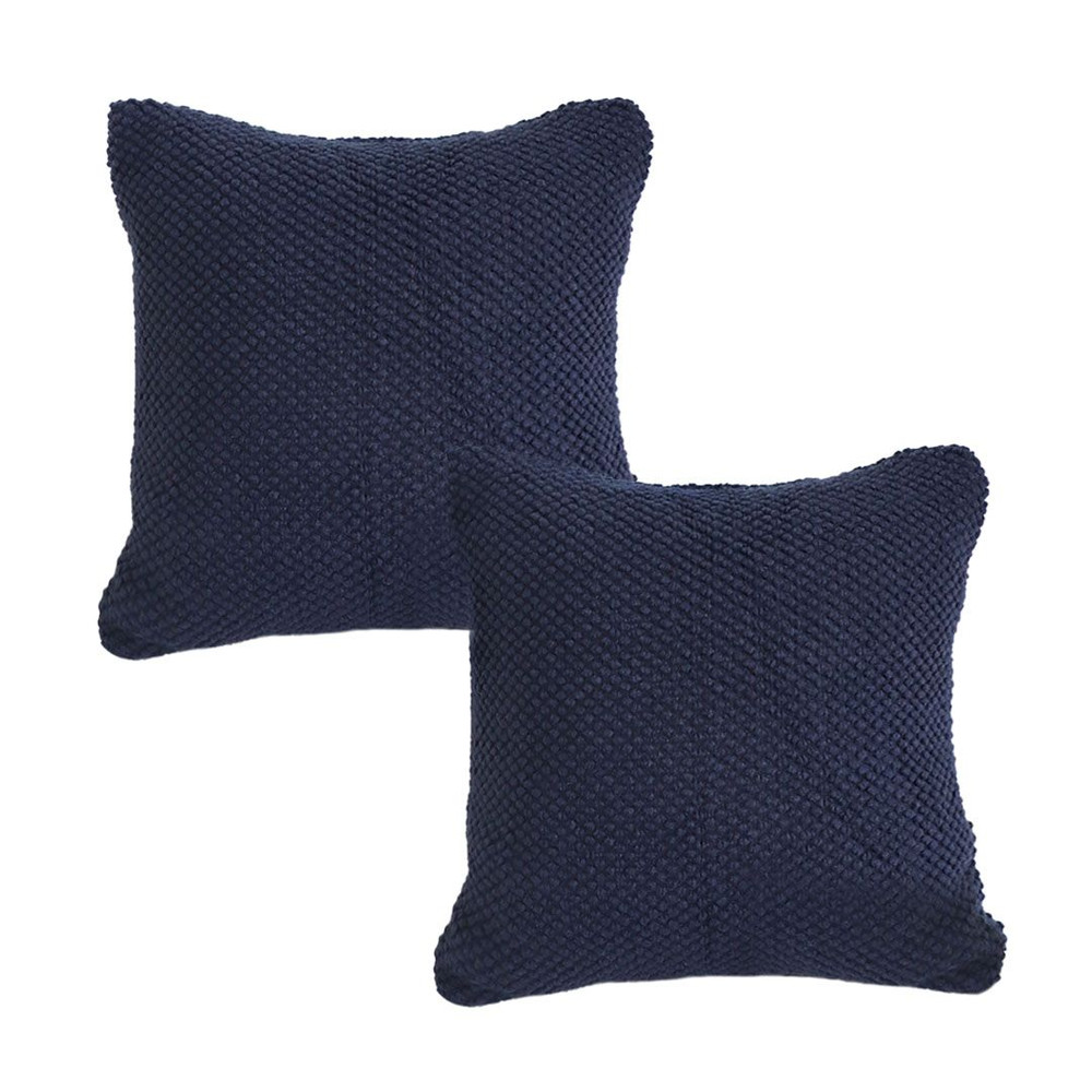 SOGA 2X 45cm Textured Midnight Pillowcase 1