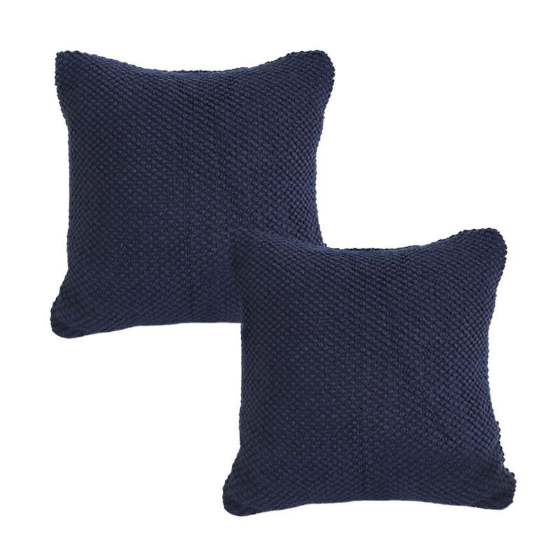 SOGA 2X 45cm Textured Midnight Pillowcase 1
