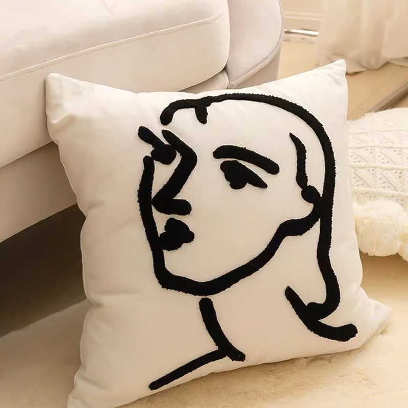 SOGA 2X 45cm Abstract Portrait Pillowcase 0