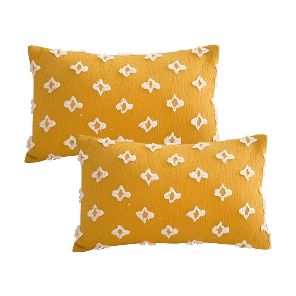SOGA 2X 30x50cm Diamond Pattern Pillowcase 1