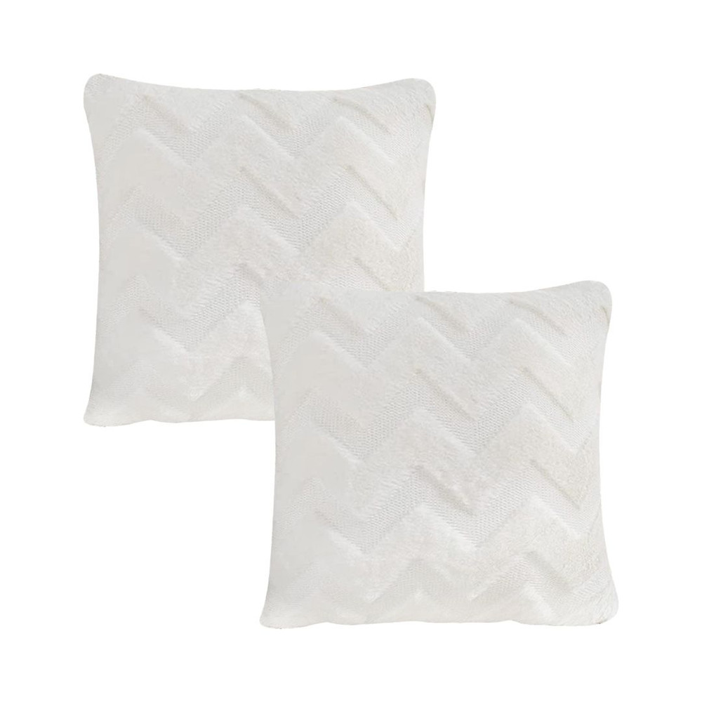 SOGA 2X 45cm Chevron Pure Pillowcase 1