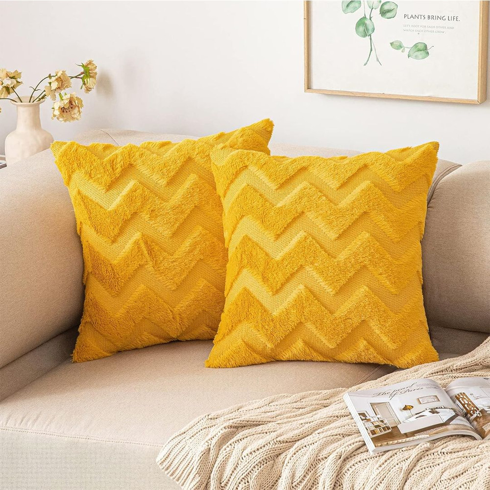 SOGA 2X 45cm Chevron Sunshine Pillowcase 3
