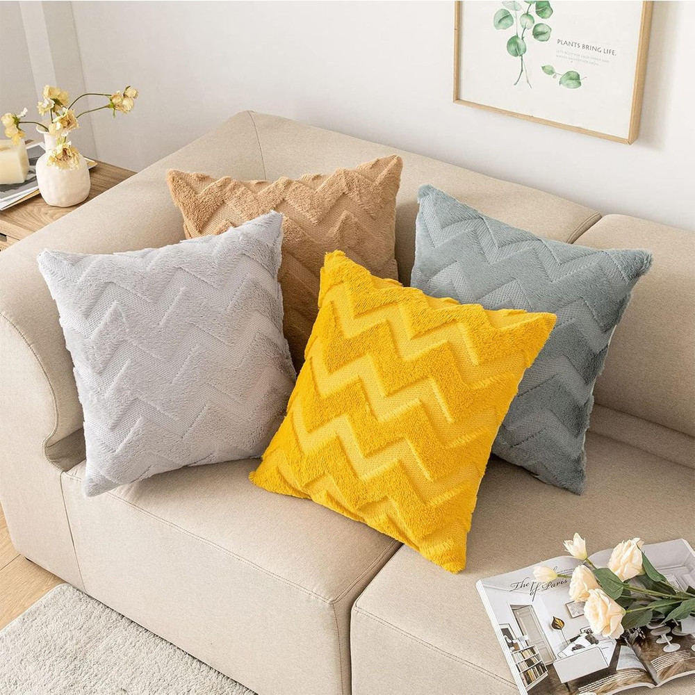 SOGA 2X 45cm Chevron Sunshine Pillowcase 5