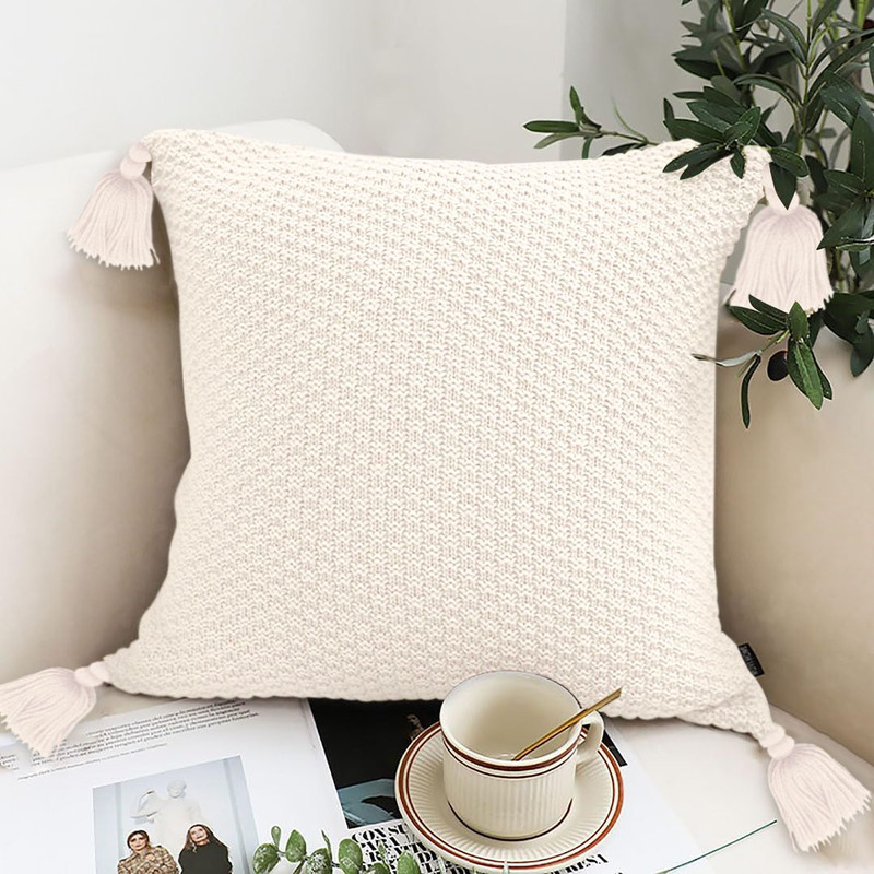 SOGA 2X 50cm Textured Pillowcase Cream White 2