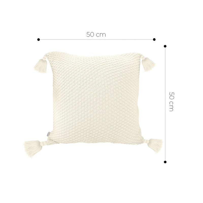 SOGA 2X 50cm Textured Pillowcase Cream White 4