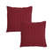 SOGA 2X 45cm Cable Knit Pillowcase Deep Red 1