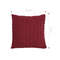 SOGA 2X 45cm Cable Knit Pillowcase Deep Red 2