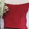 SOGA 2X 45cm Cable Knit Pillowcase Deep Red 5