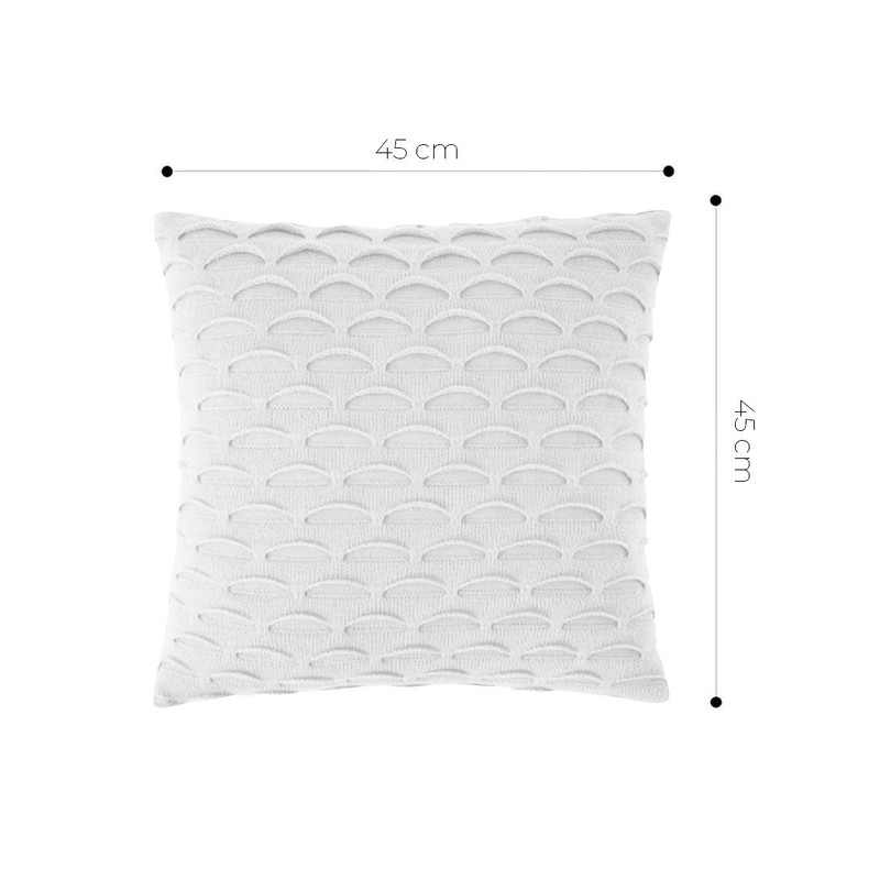 SOGA 2X 45cm Scalloped Wave Pillowcase Pure White 2