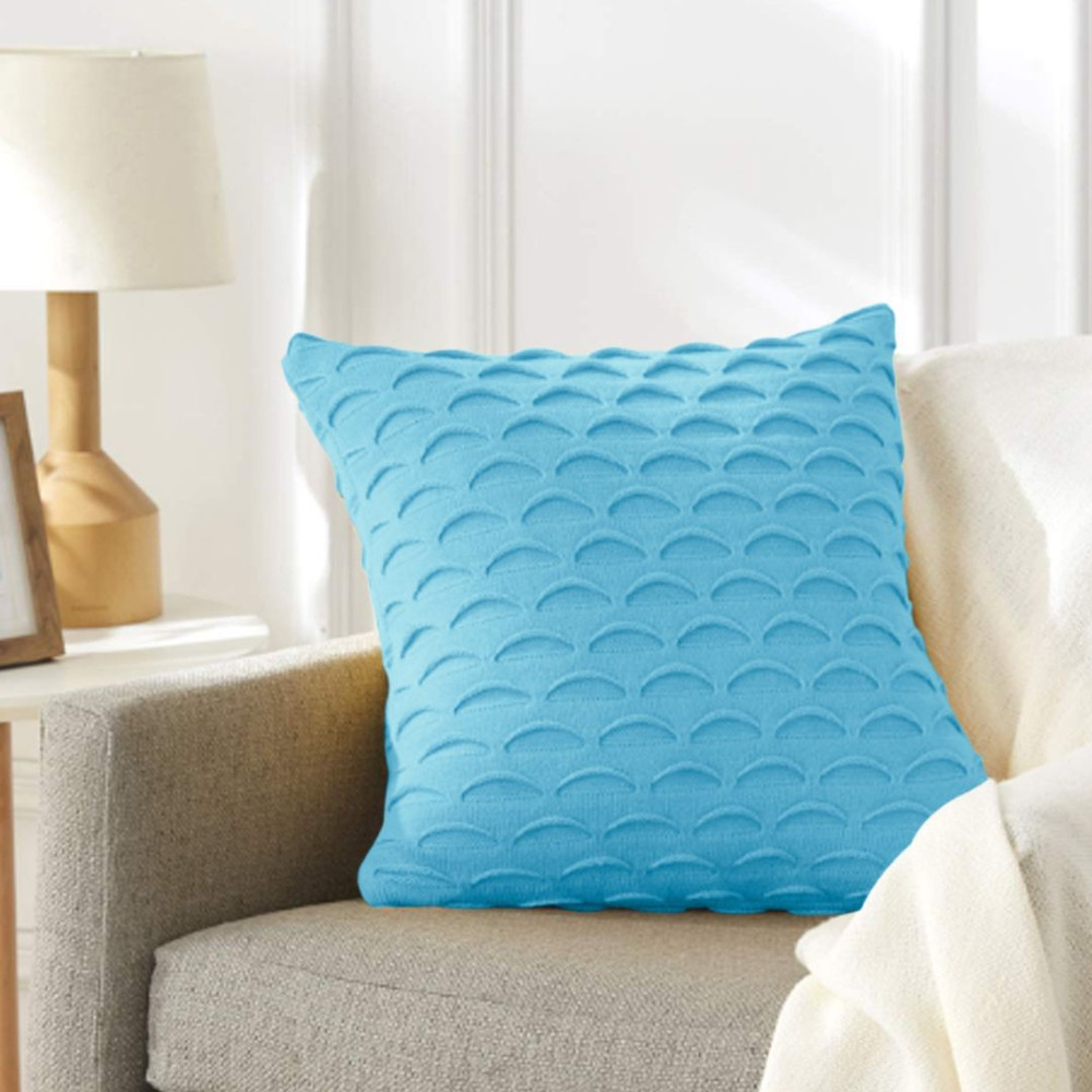 SOGA 2X 45cm Scalloped Wave Pillowcase Soft Mint 3