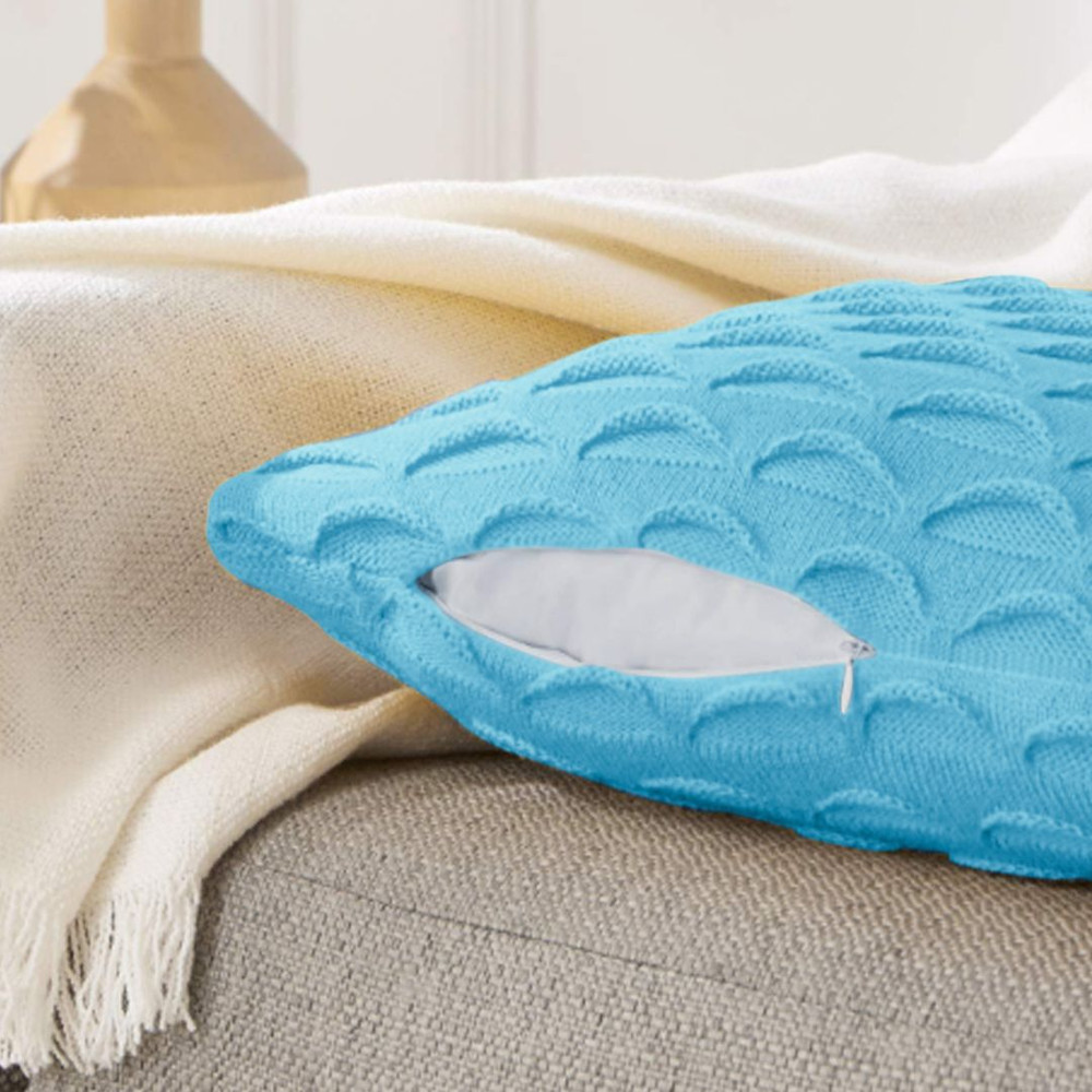SOGA 2X 45cm Scalloped Wave Pillowcase Soft Mint 4