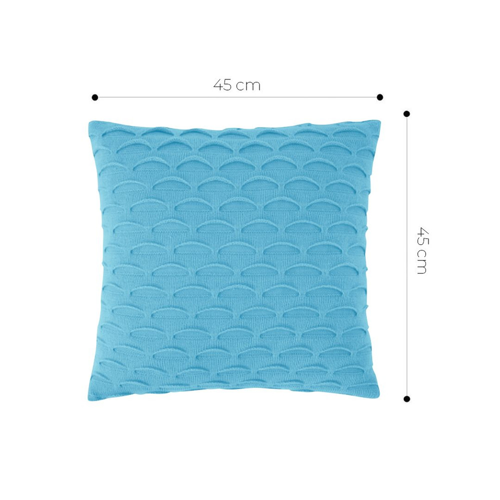 SOGA 2X 45cm Scalloped Wave Pillowcase Soft Mint 2