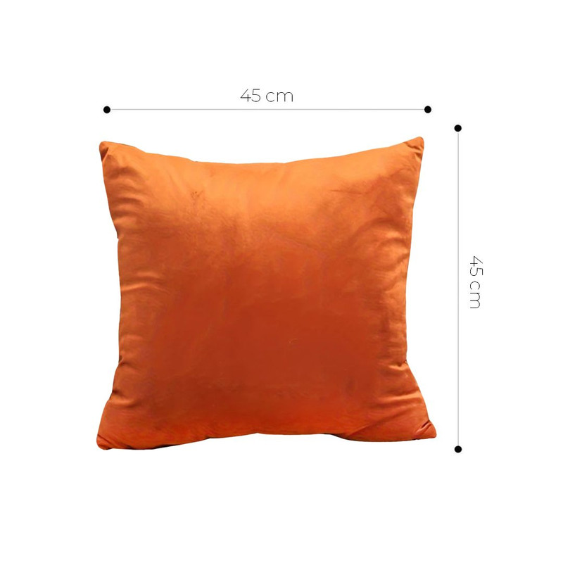 SOGA 2X 45cm Velvet Pillowcase Vibrant Orange 2