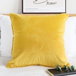 soga 2x 45cm velvet pillowcase (golden yellow)