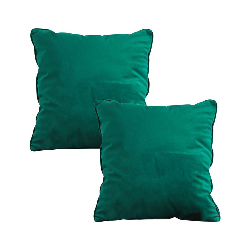SOGA 2X 45cm Velvet Pillowcase Emerald Green 1