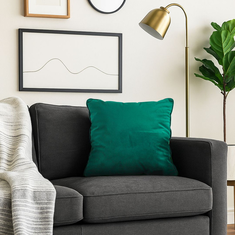 SOGA 2X 45cm Velvet Pillowcase Emerald Green 3