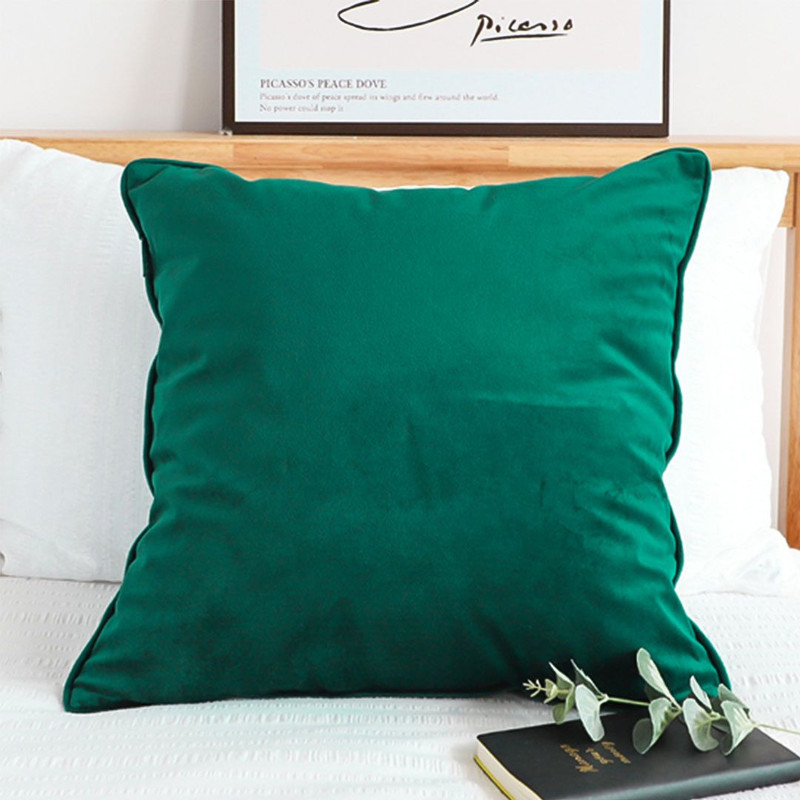 SOGA 2X 45cm Velvet Pillowcase Emerald Green 0