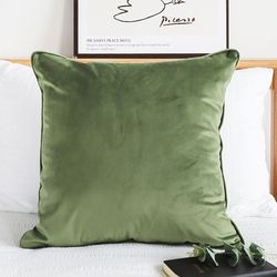 soga 2x 45cm velvet pillowcase (sage green)