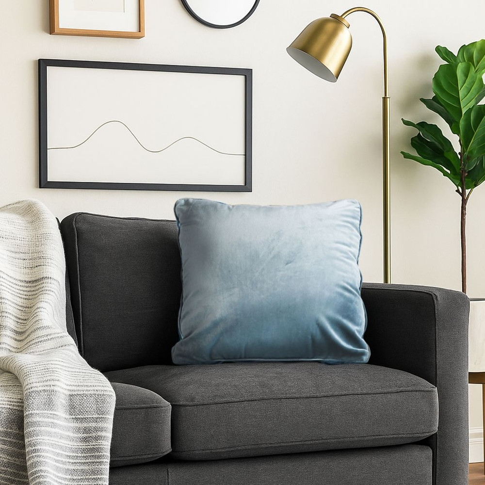 SOGA 2X 45cm Velvet Pillowcase Powder Blue 3