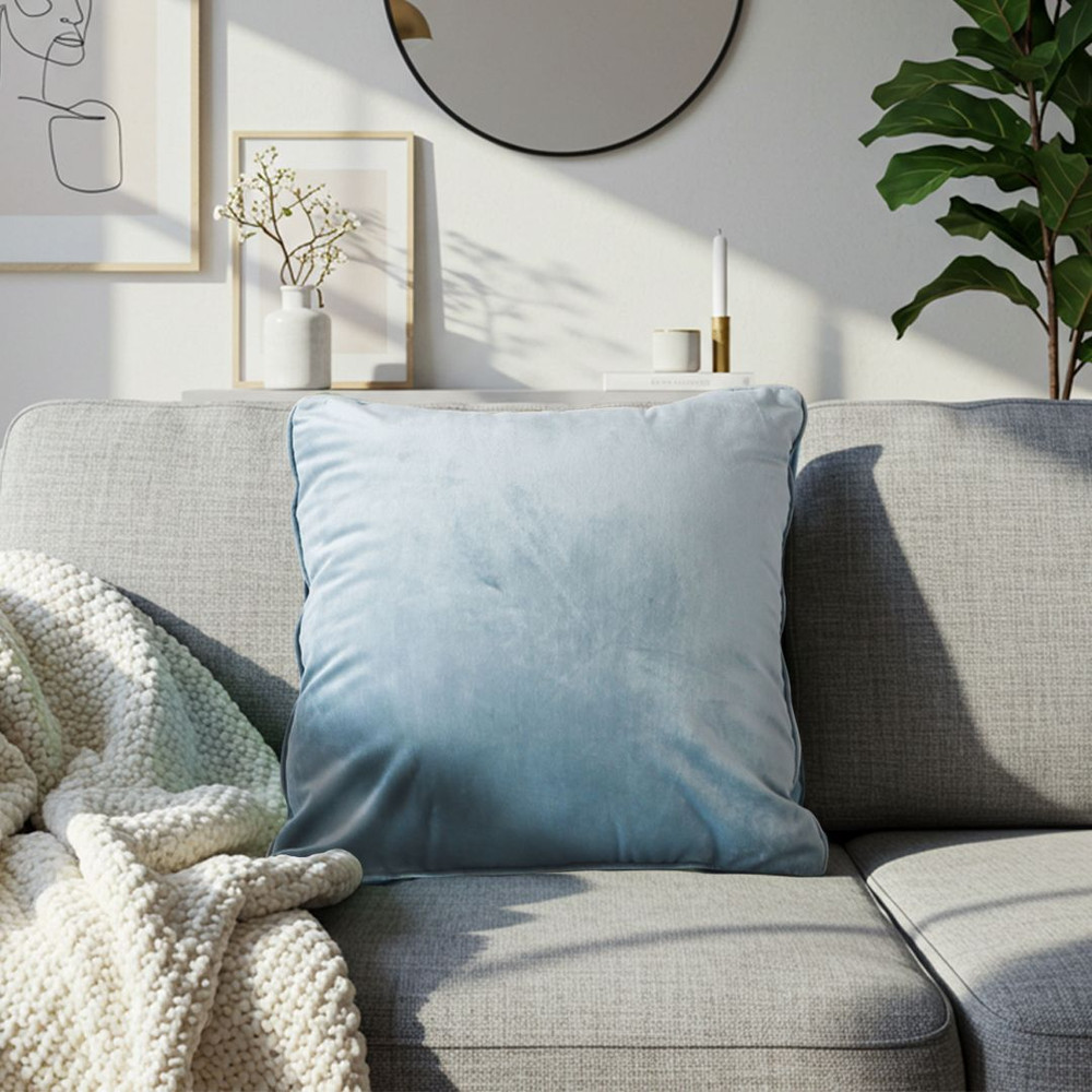 SOGA 2X 45cm Velvet Pillowcase Powder Blue 5