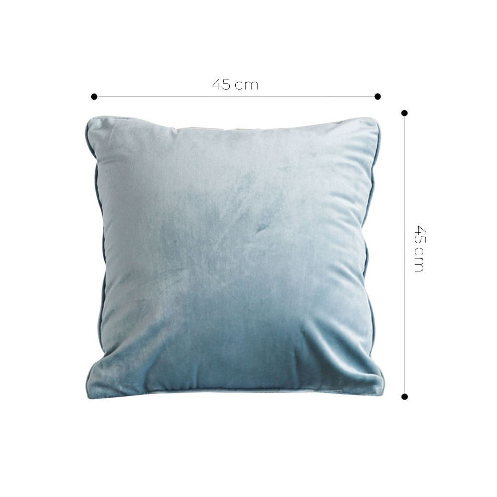 SOGA 2X 45cm Velvet Pillowcase Powder Blue 2