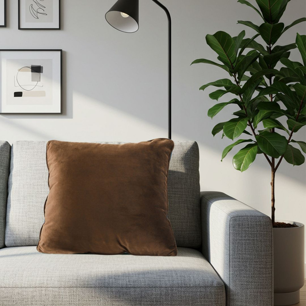 SOGA 2X 45cm Velvet Pillowcase Rich Brown 4