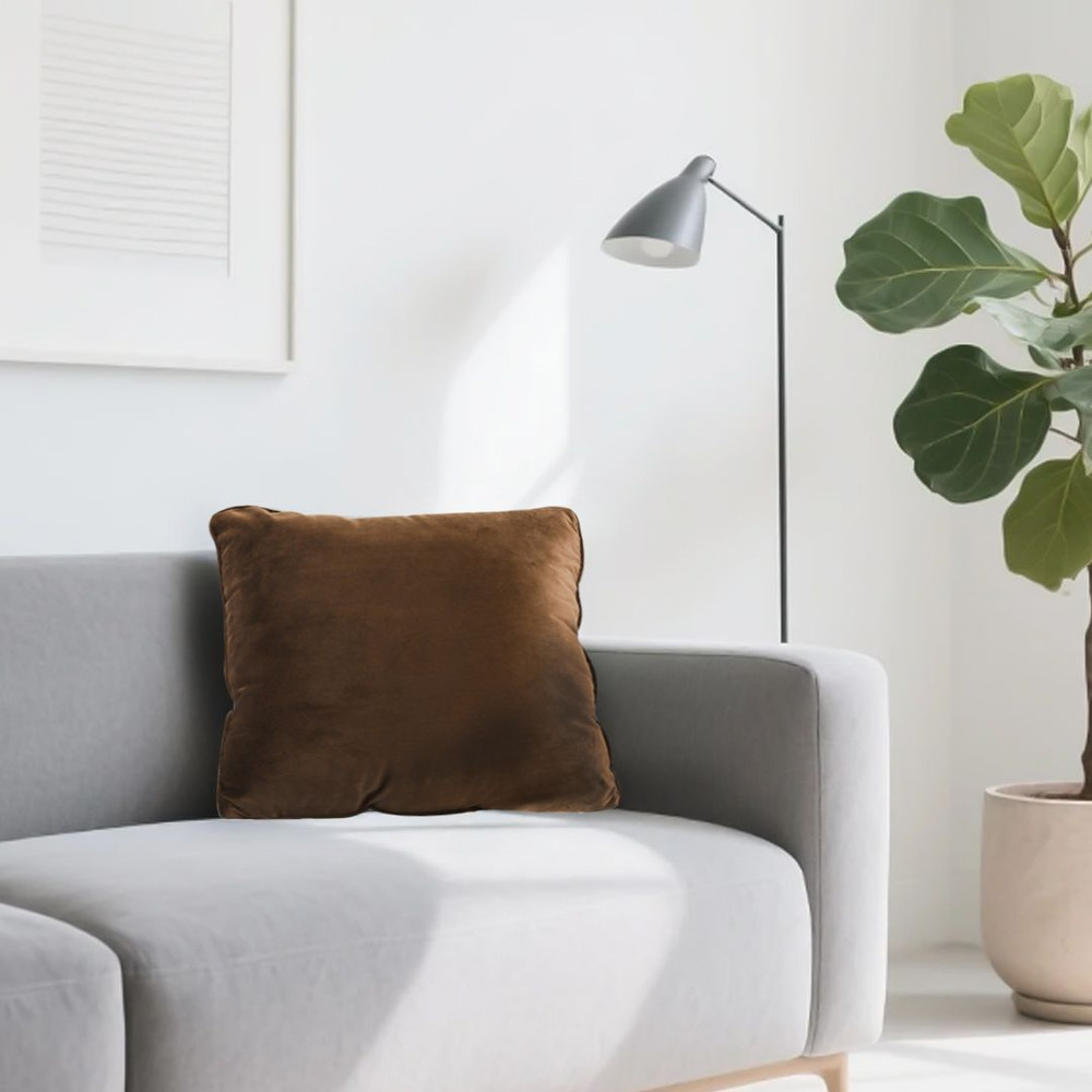 SOGA 2X 45cm Velvet Pillowcase Rich Brown 6