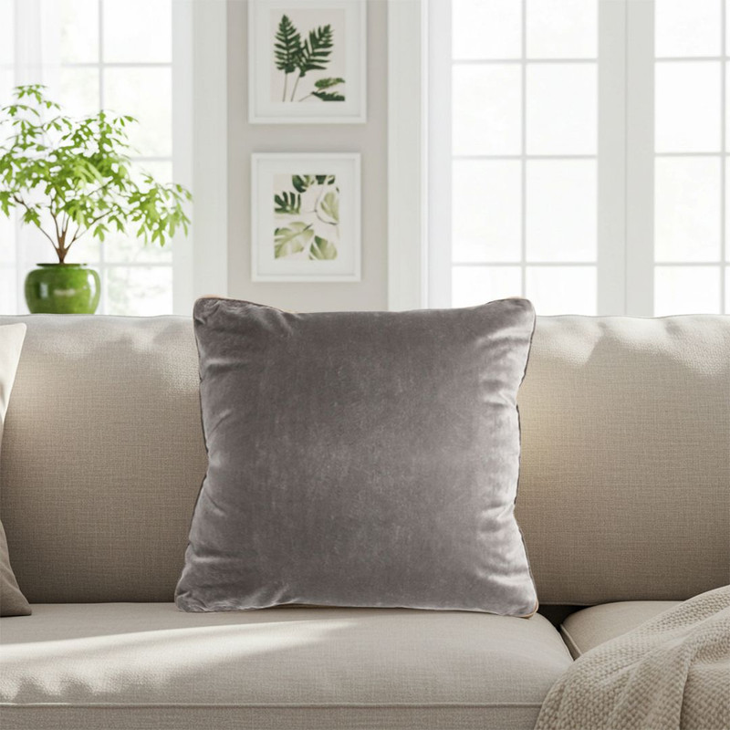 SOGA 2X 45cm Velvet Pillowcase Dove Gray 4