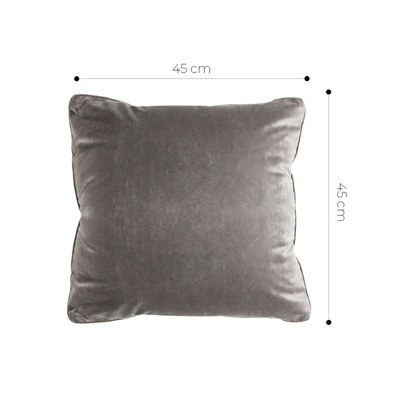 SOGA 2X 45cm Velvet Pillowcase Dove Gray 5