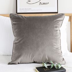 soga 2x 45cm velvet pillowcase (dove gray)