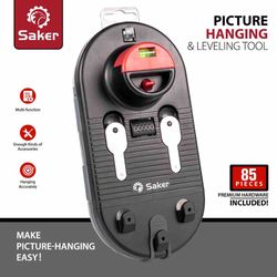 saker picture hanging tool kit - 85 pieces premium hardware included